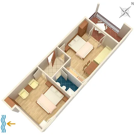 Apartamento With Parking Space Tucepi, Makarska - 2676 *